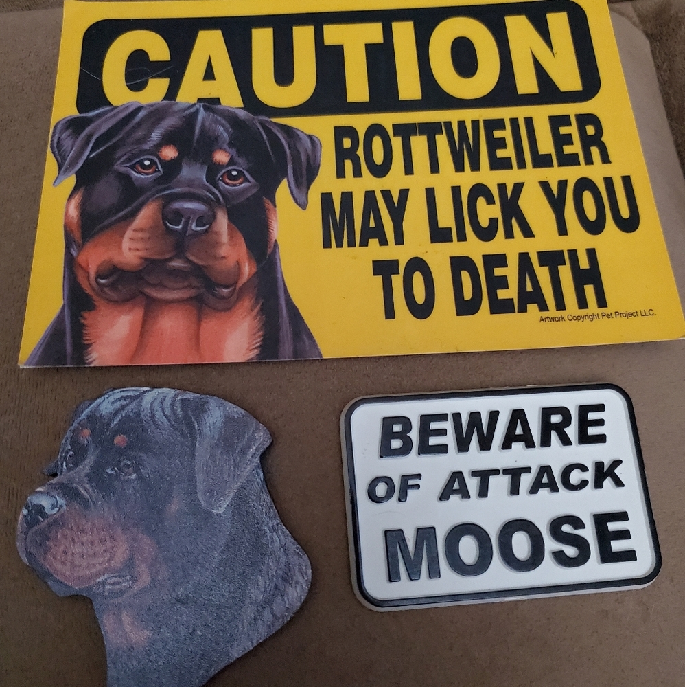 3 Rottweiller magnets